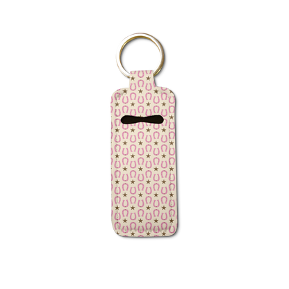 Pink Rodeo Lip Balm Pouch Keychain