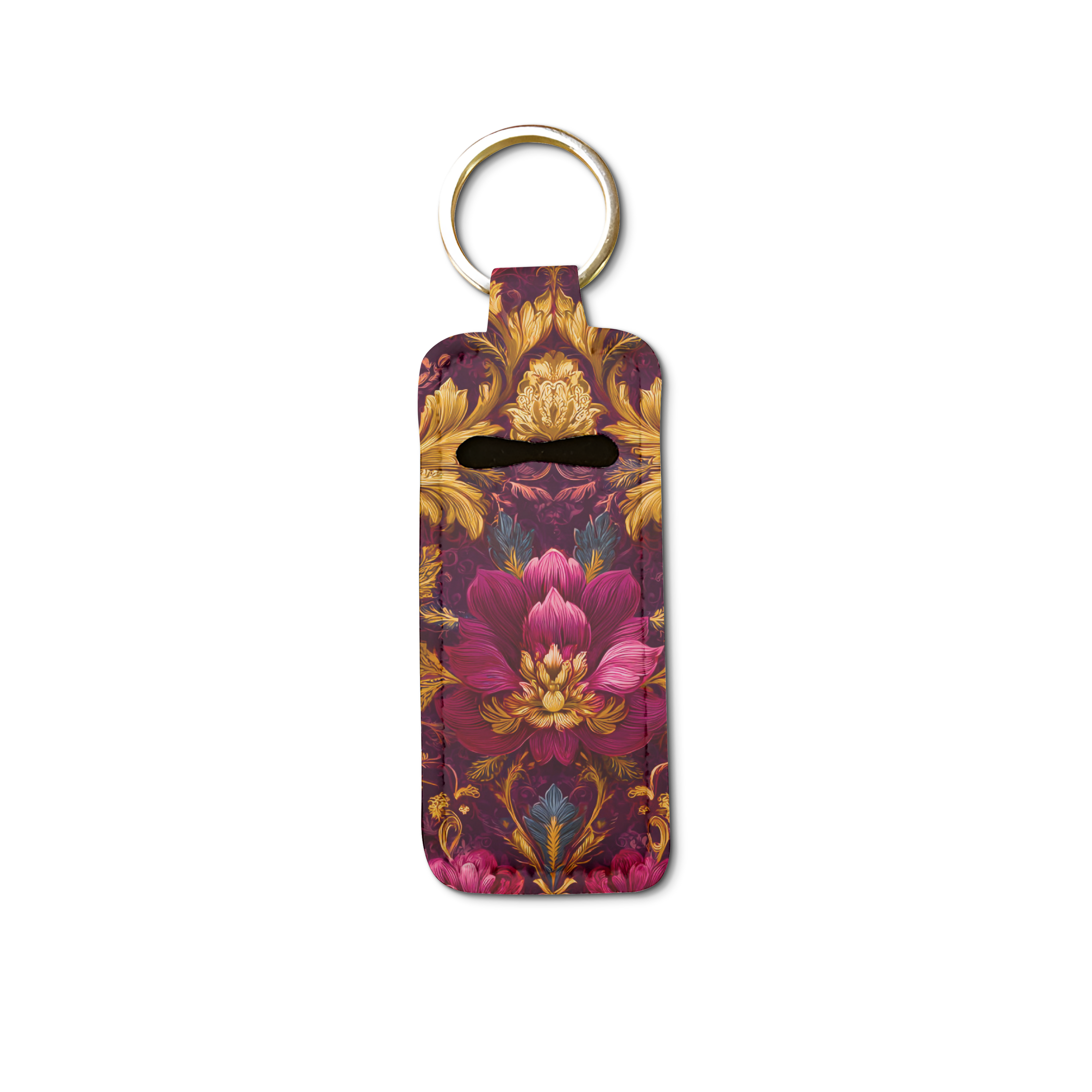 Gilded Dreams Lip Balm Pouch Keychain