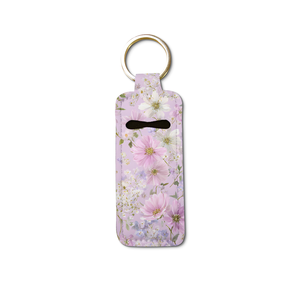 Lilac Whisper Lip Balm Pouch Keychain