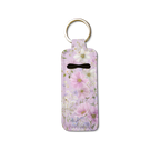 Lilac Whisper Lip Balm Pouch Keychain