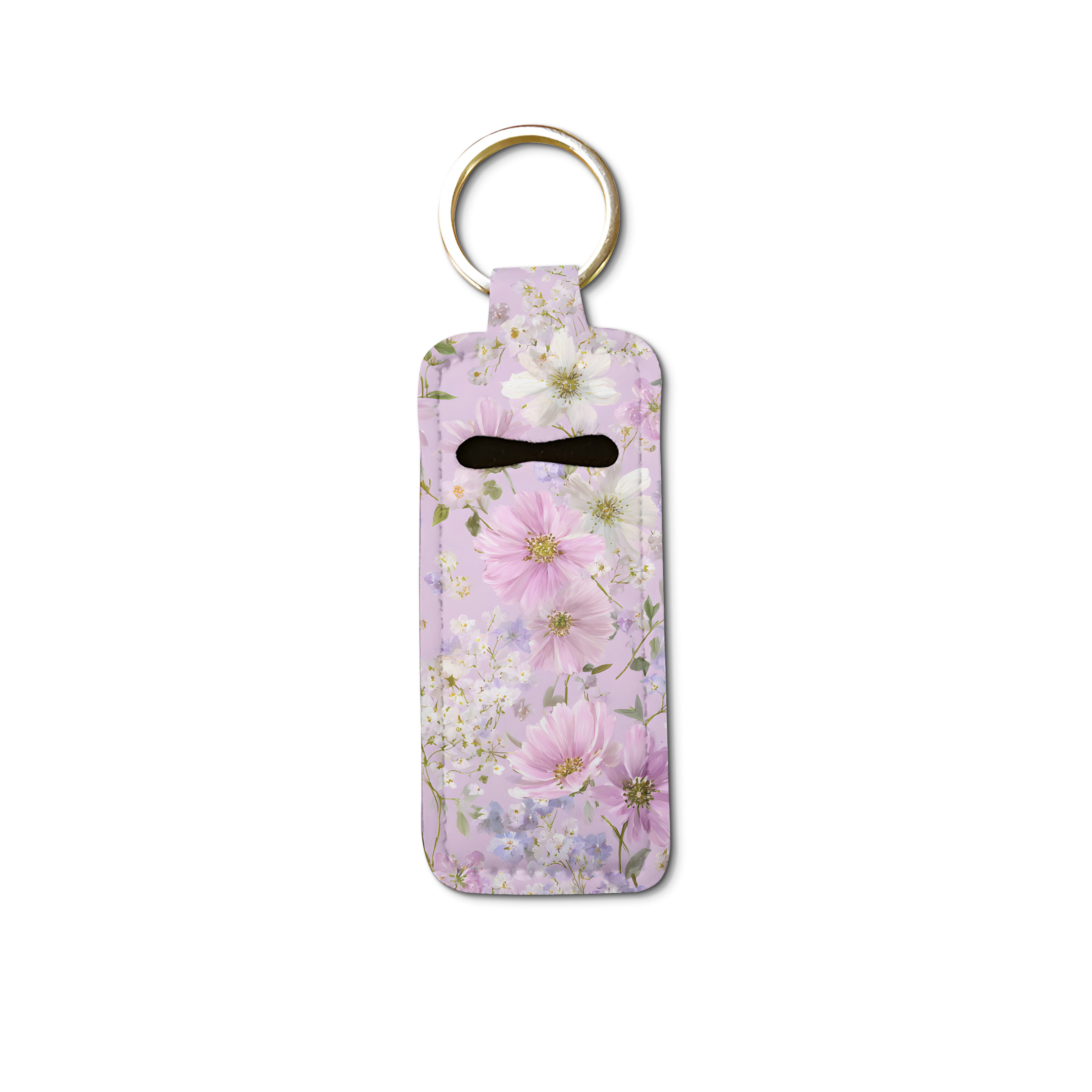 Lilac Whisper Lip Balm Pouch Keychain