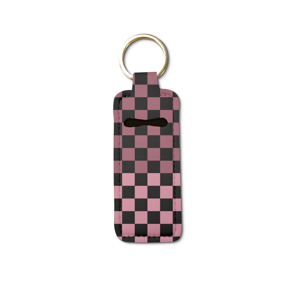 Split the Check Lip Balm Pouch Keychain