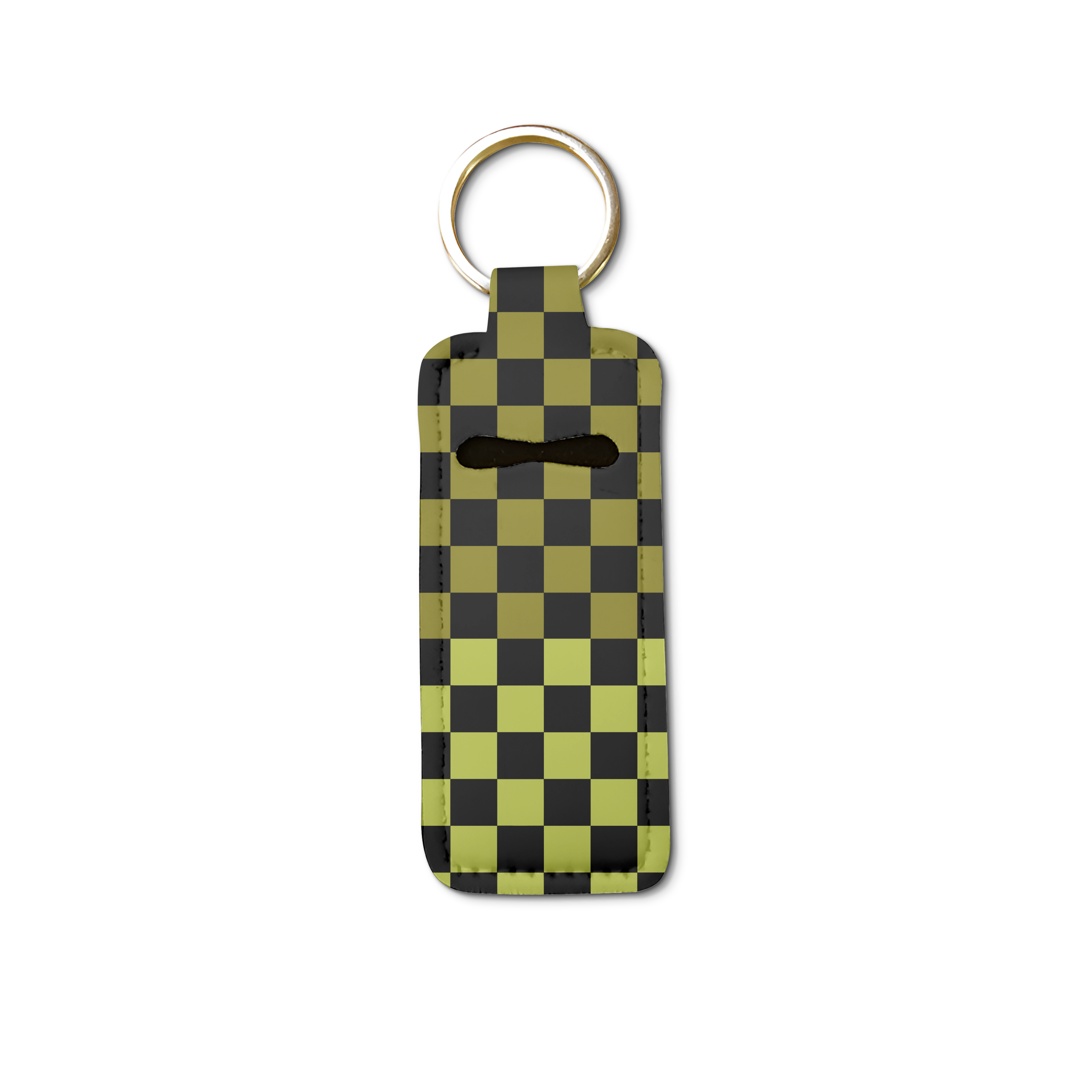 Split the Check Lip Balm Pouch Keychain
