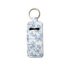 Porcelain Bloom Lip Balm Pouch Keychain