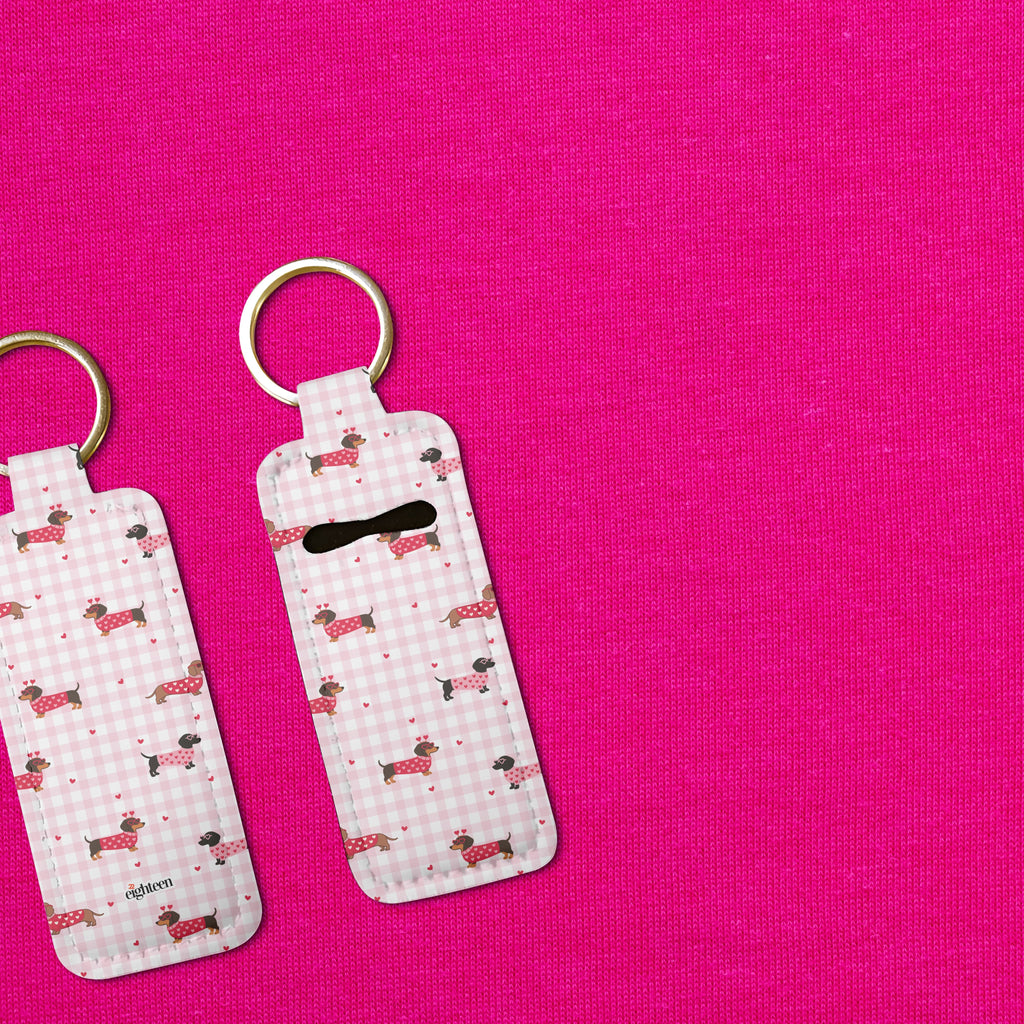 Puppy Love Lip Balm Pouch Keychain