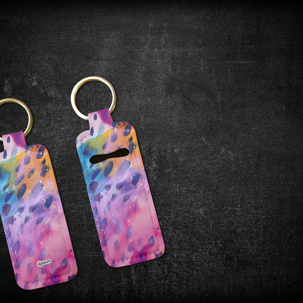 Nebula Glow Lip Balm Pouch Keychain