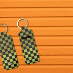 Split the Check Lip Balm Pouch Keychain