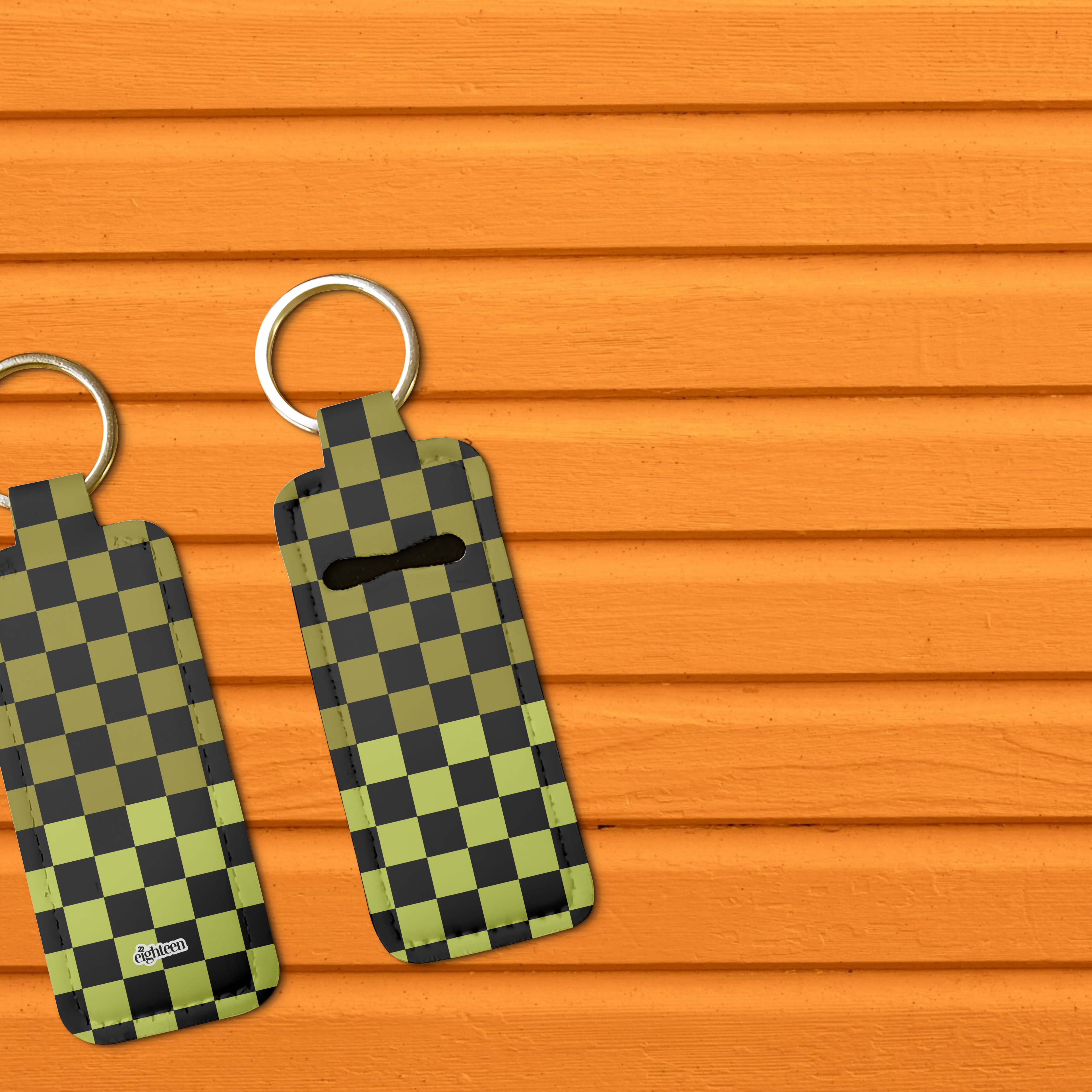 Split the Check Lip Balm Pouch Keychain