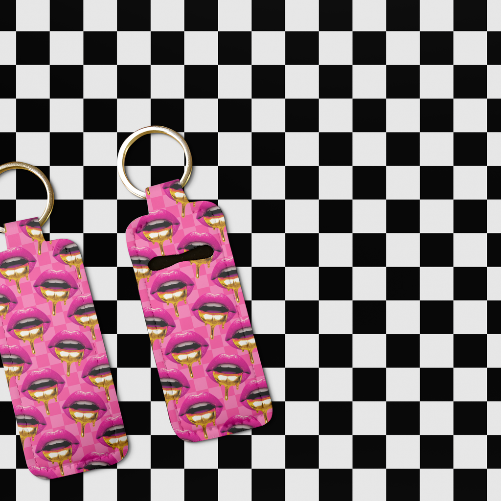 Ms Pouty Lip Balm Pouch Keychain
