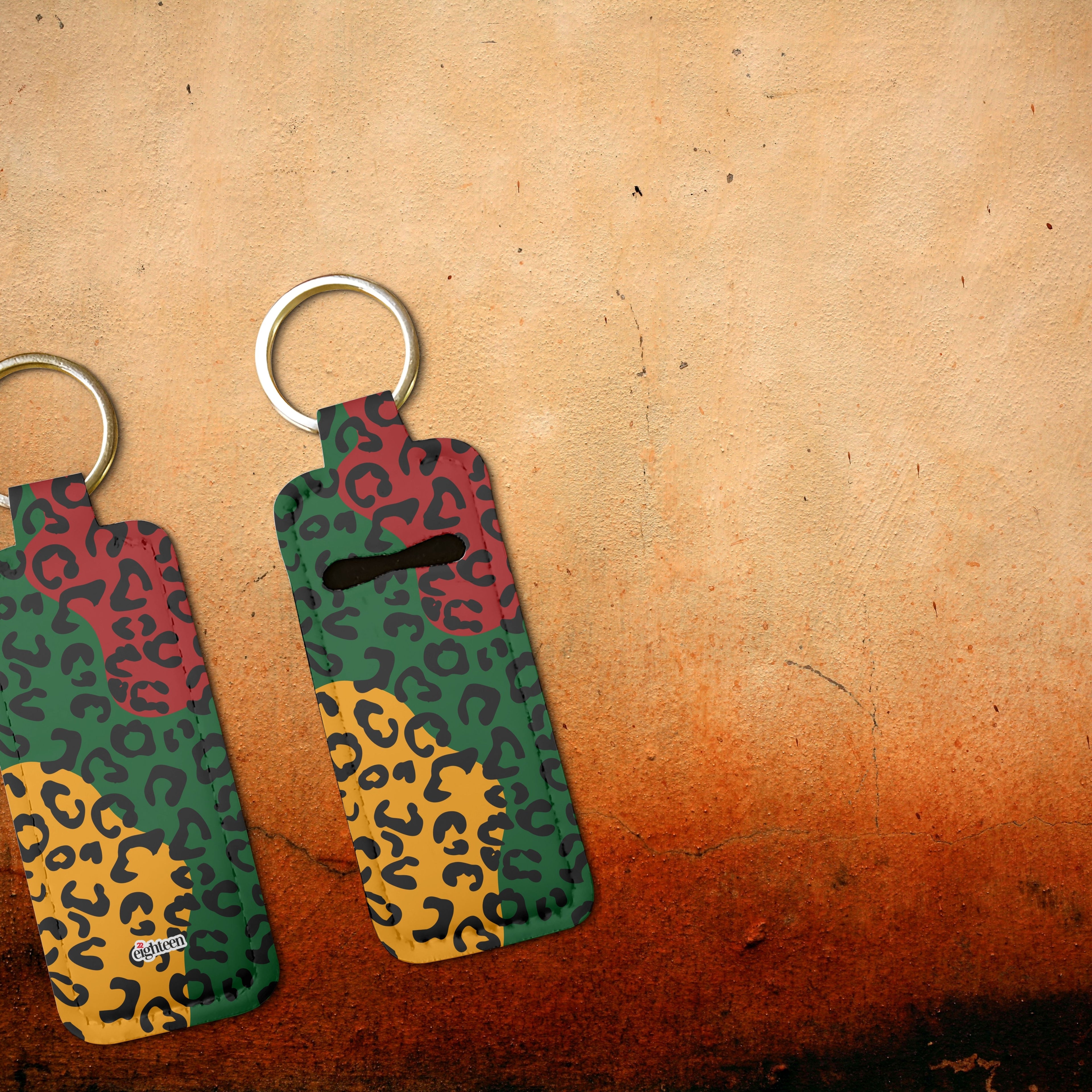 Leopard Reign Lip Balm Pouch Keychain