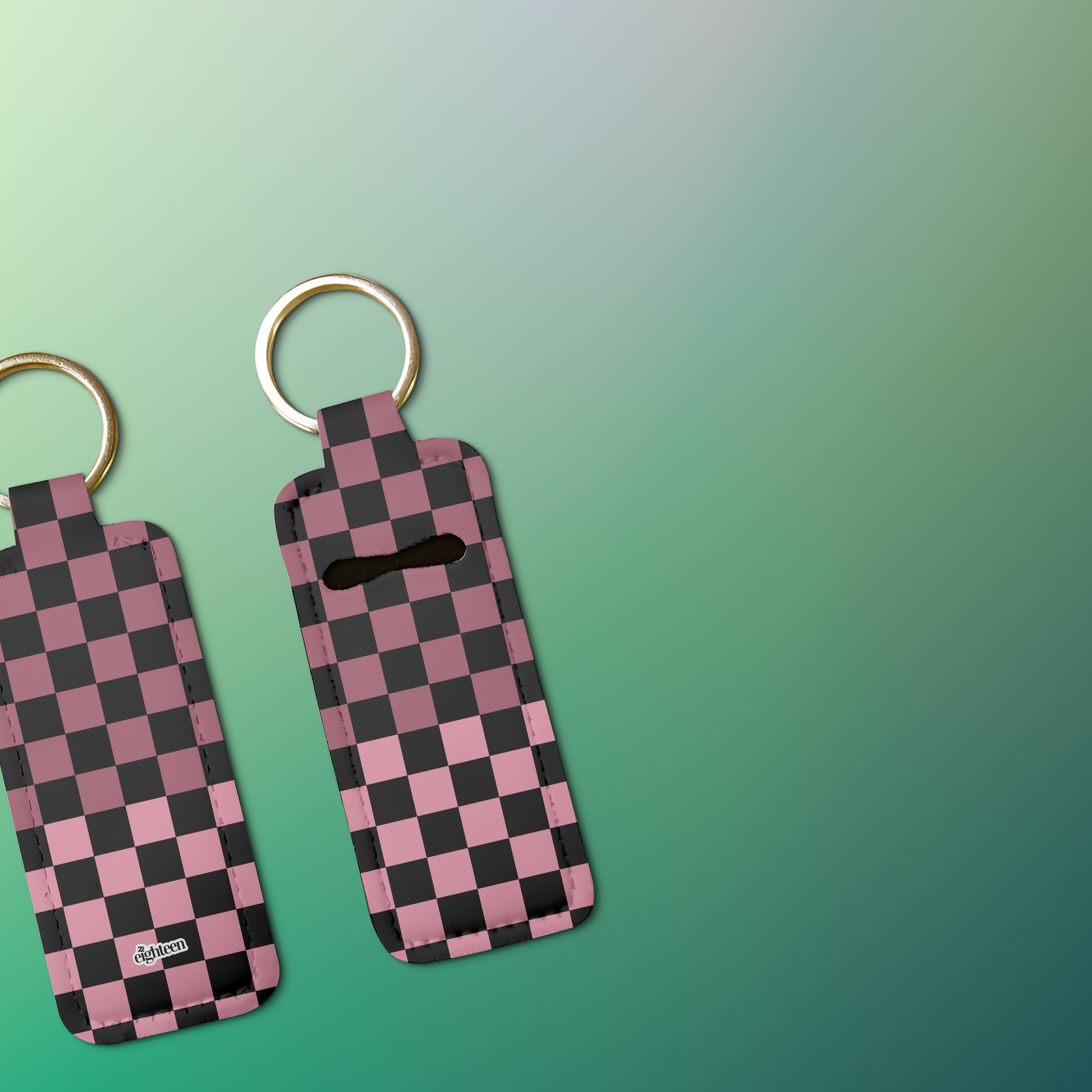Split the Check Lip Balm Pouch Keychain
