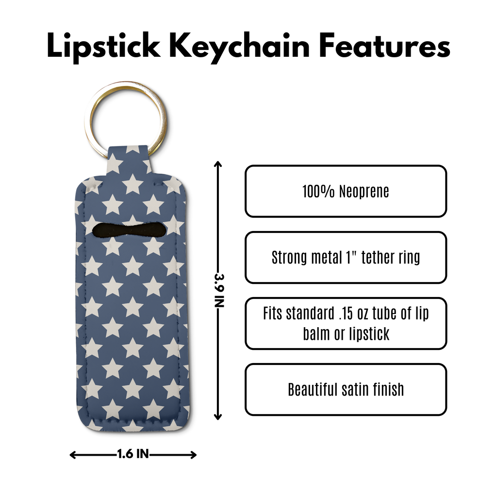 Country Star Lip Balm Pouch Keychain