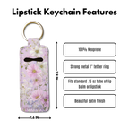 Lilac Whisper Lip Balm Pouch Keychain