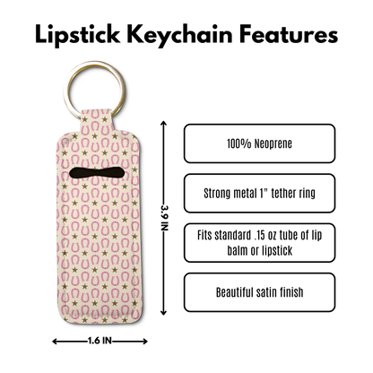 Pink Rodeo Lip Balm Pouch Keychain
