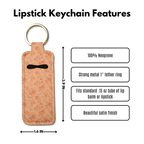 Brown Sugar Bloom  Lip Balm Pouch Keychain