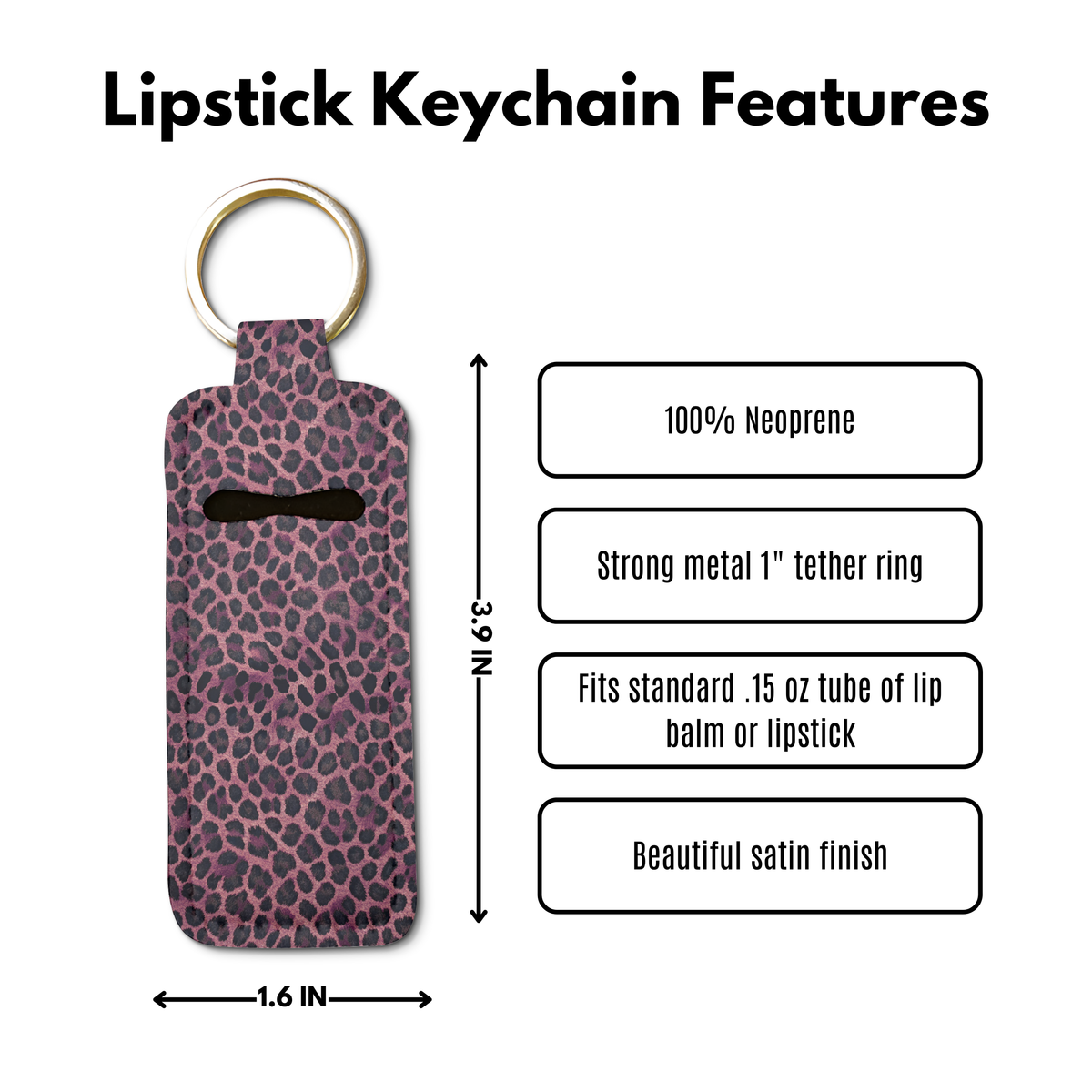 Midnight Plum Lip Balm Pouch Keychain