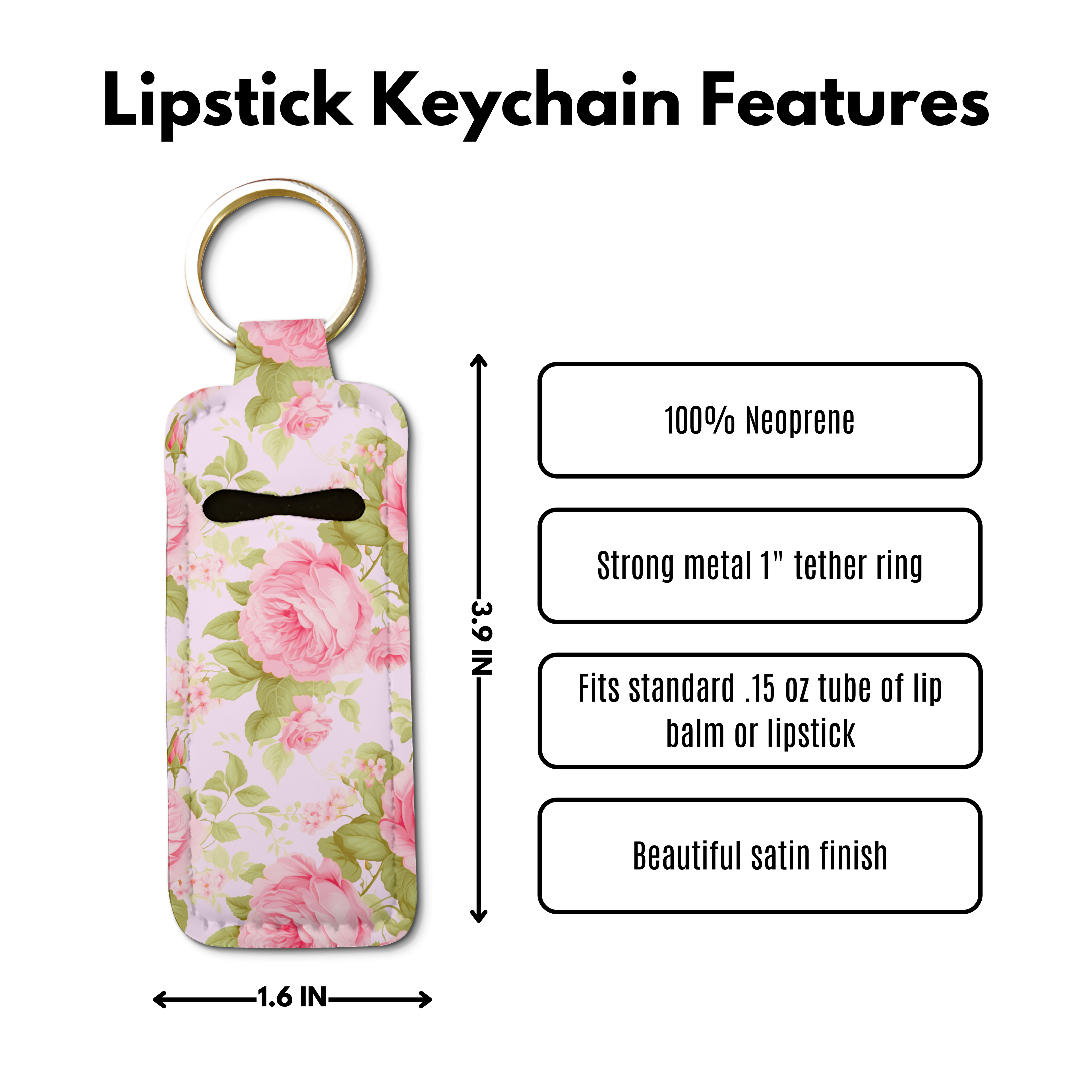 Forever Floral Lip Balm Pouch Keychain
