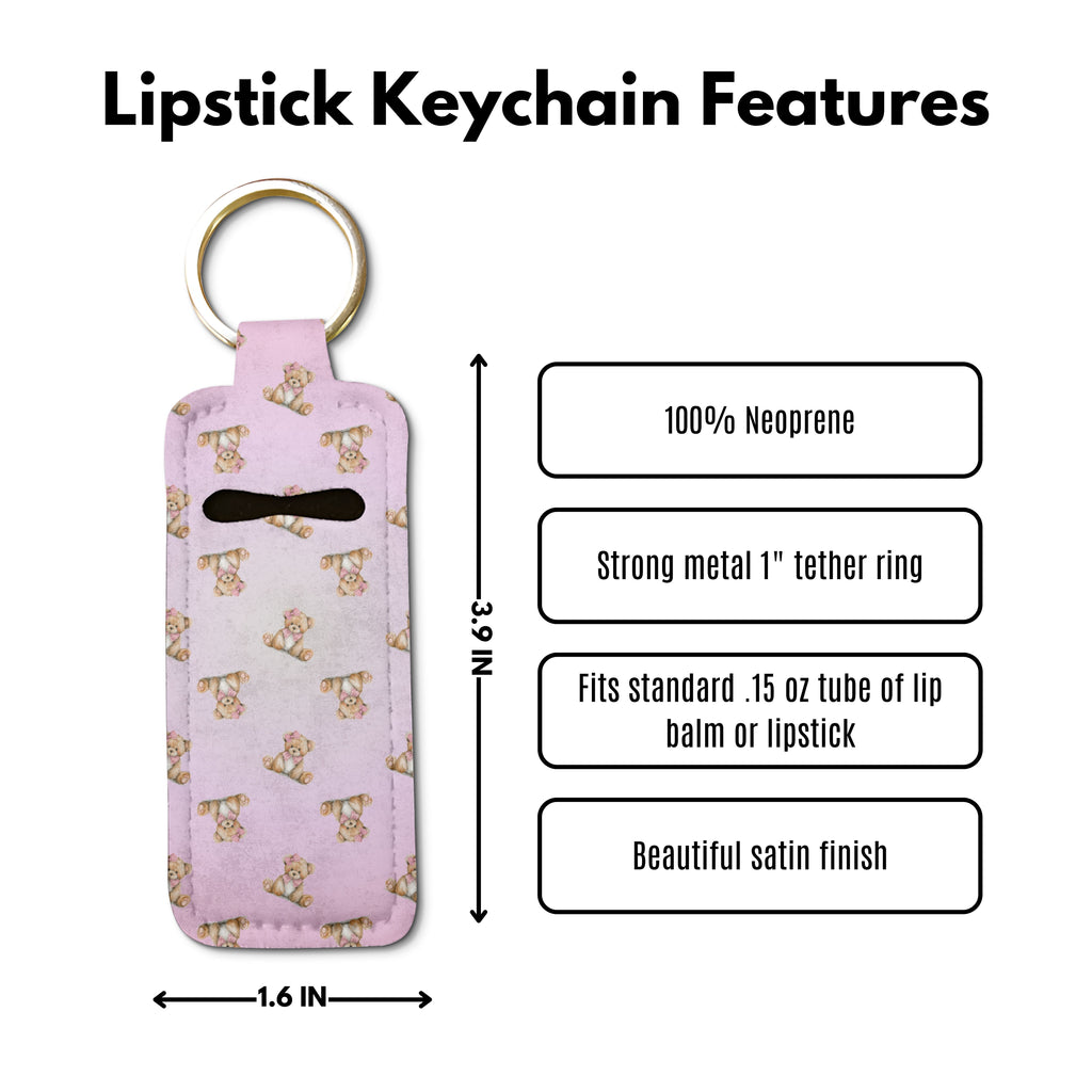 Velvet Sugar Lip Balm Pouch Keychain