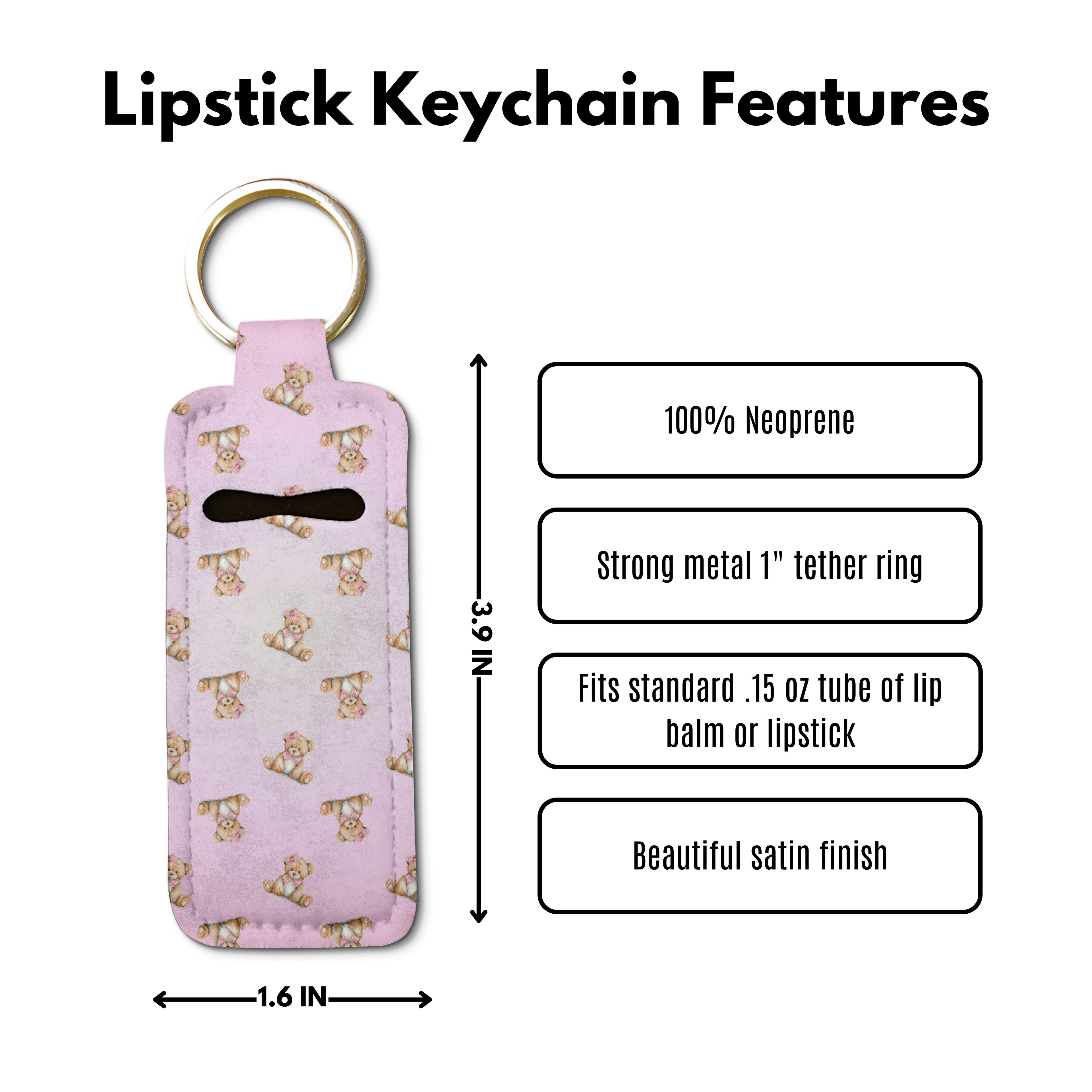 Velvet Sugar Lip Balm Pouch Keychain