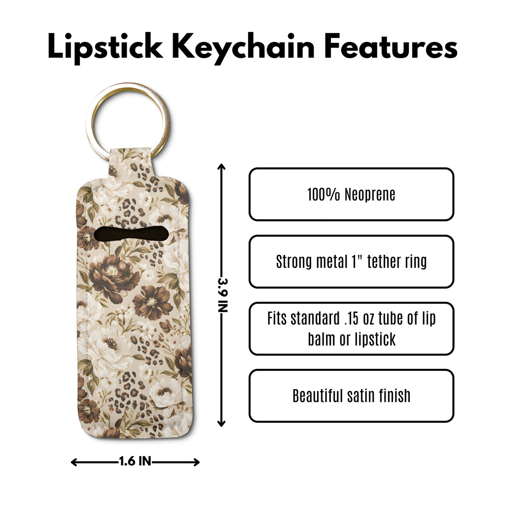 Cocoa Bloom Lip Balm Pouch Keychain