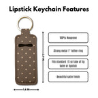 Dot Theory: Brownie Lip Balm Pouch Keychain
