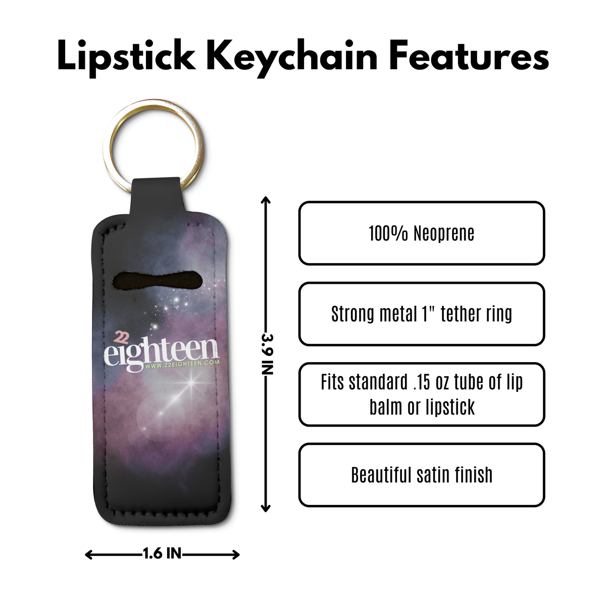 Custom Lip Balm Pouch Keychain
