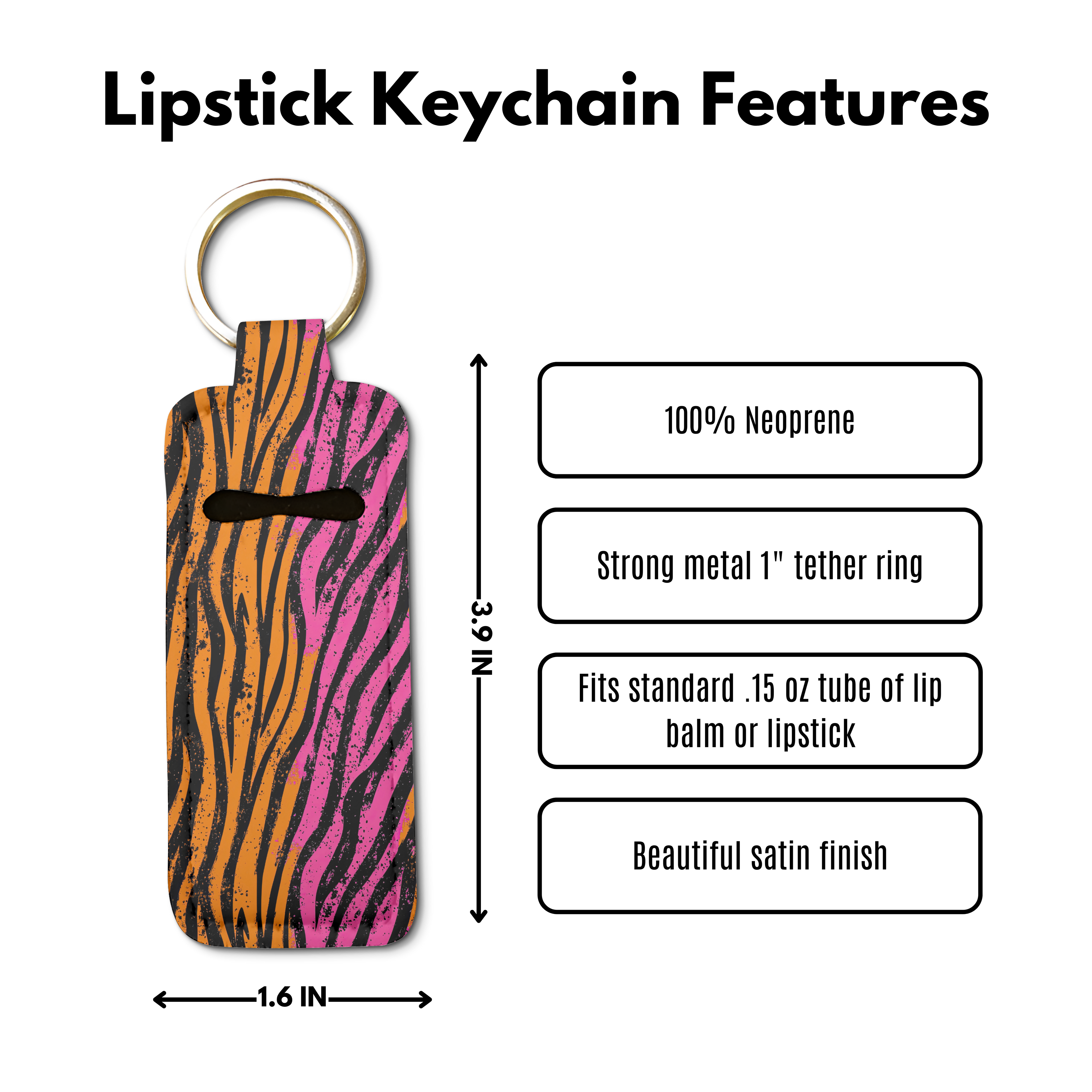Wild Heat Lip Balm Pouch Keychain