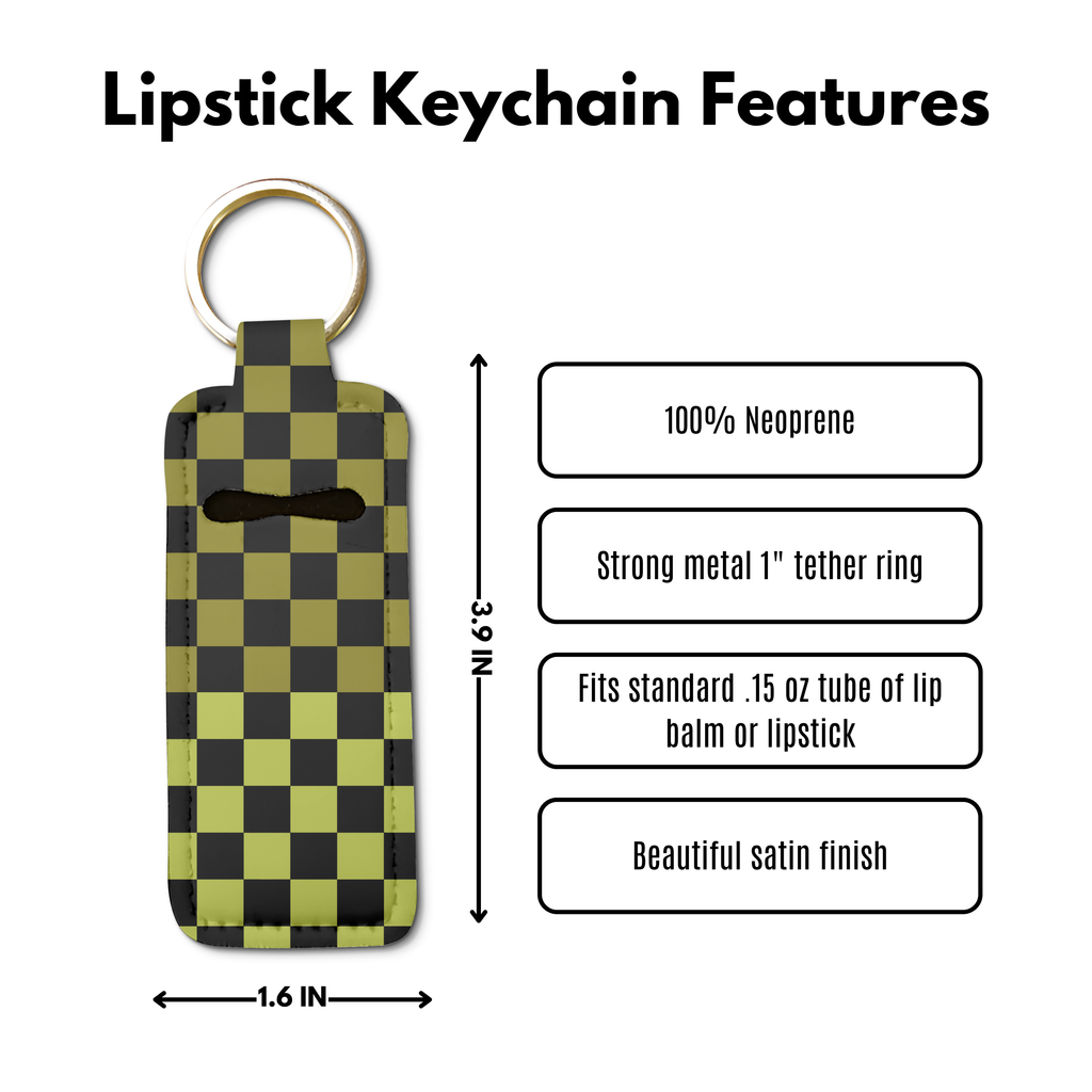Split the Check Lip Balm Pouch Keychain