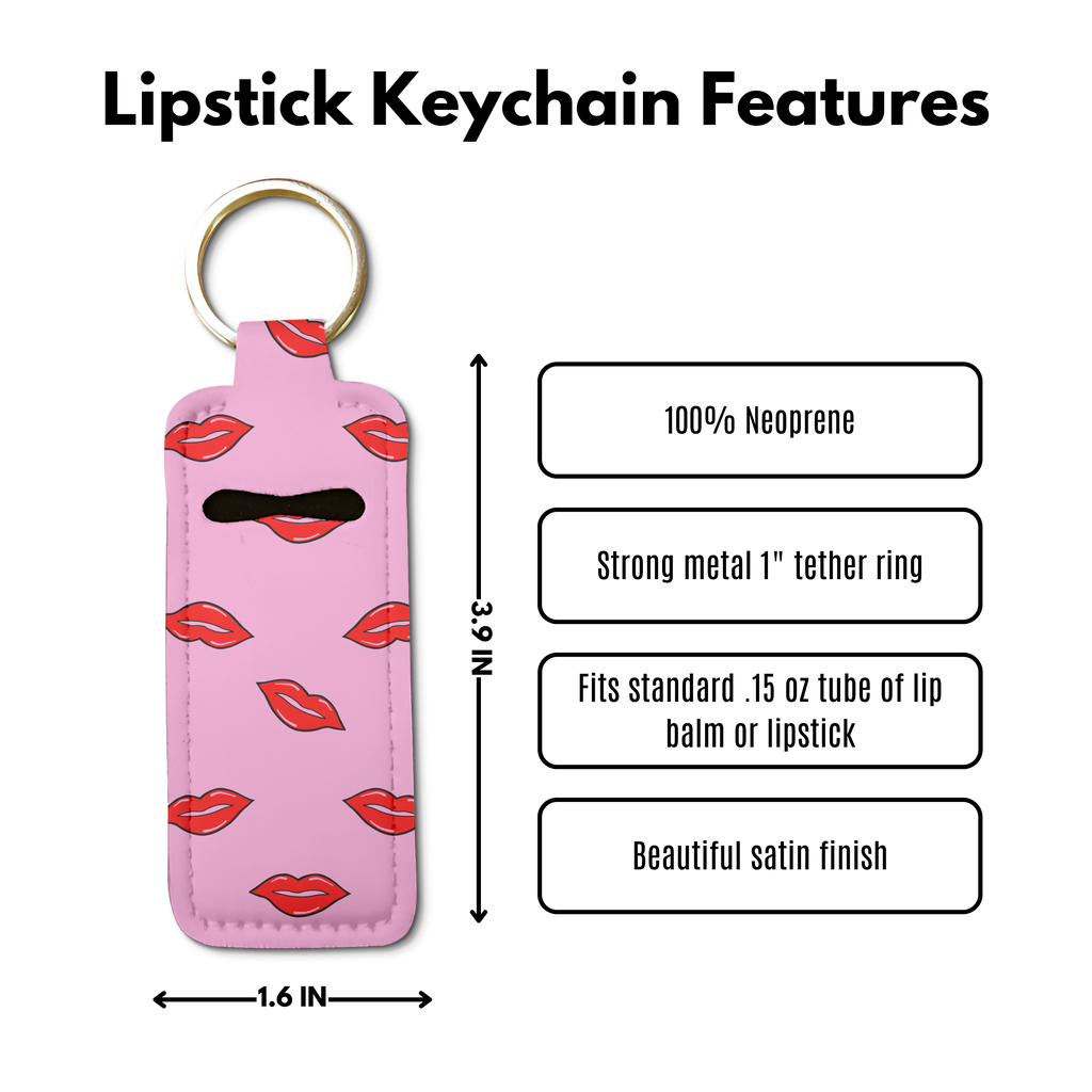 Kiss, Kiss Lip Balm Pouch Keychain