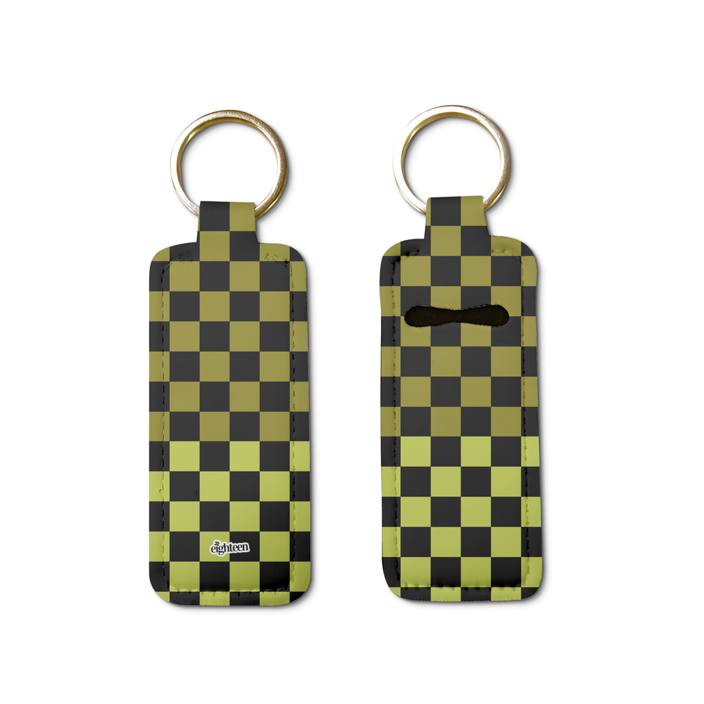 Split the Check Lip Balm Pouch Keychain