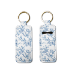 Porcelain Bloom Lip Balm Pouch Keychain