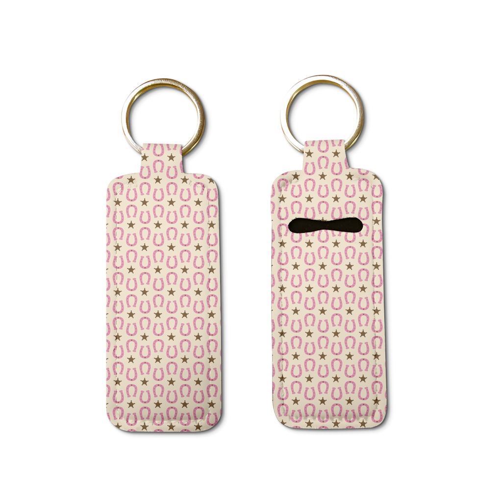 Pink Rodeo Lip Balm Pouch Keychain