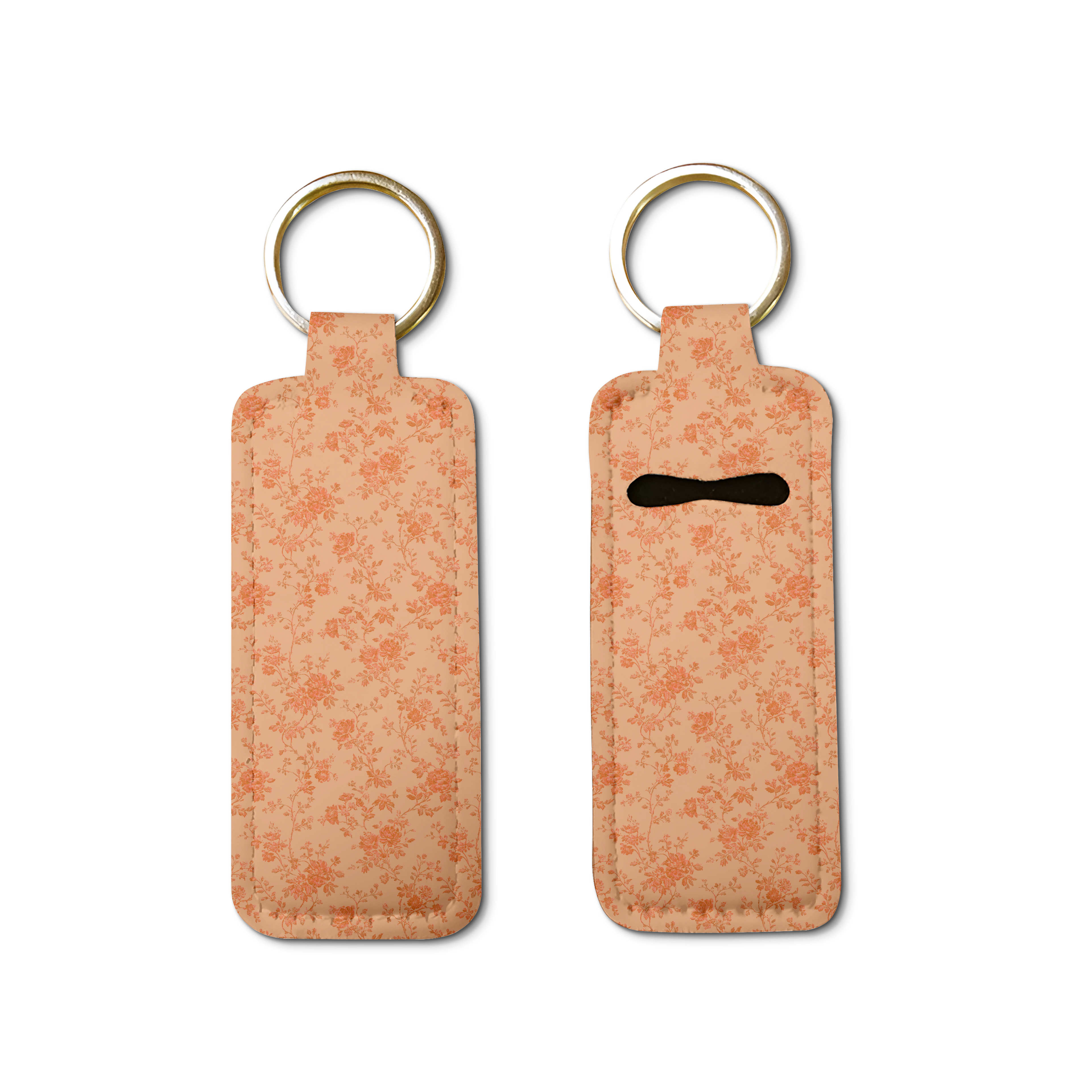 Brown Sugar Bloom  Lip Balm Pouch Keychain