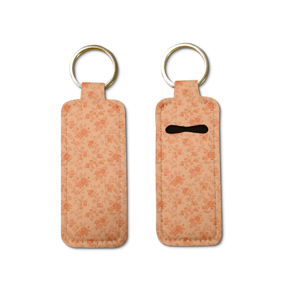 Brown Sugar Bloom  Lip Balm Pouch Keychain