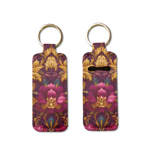 Gilded Dreams Lip Balm Pouch Keychain