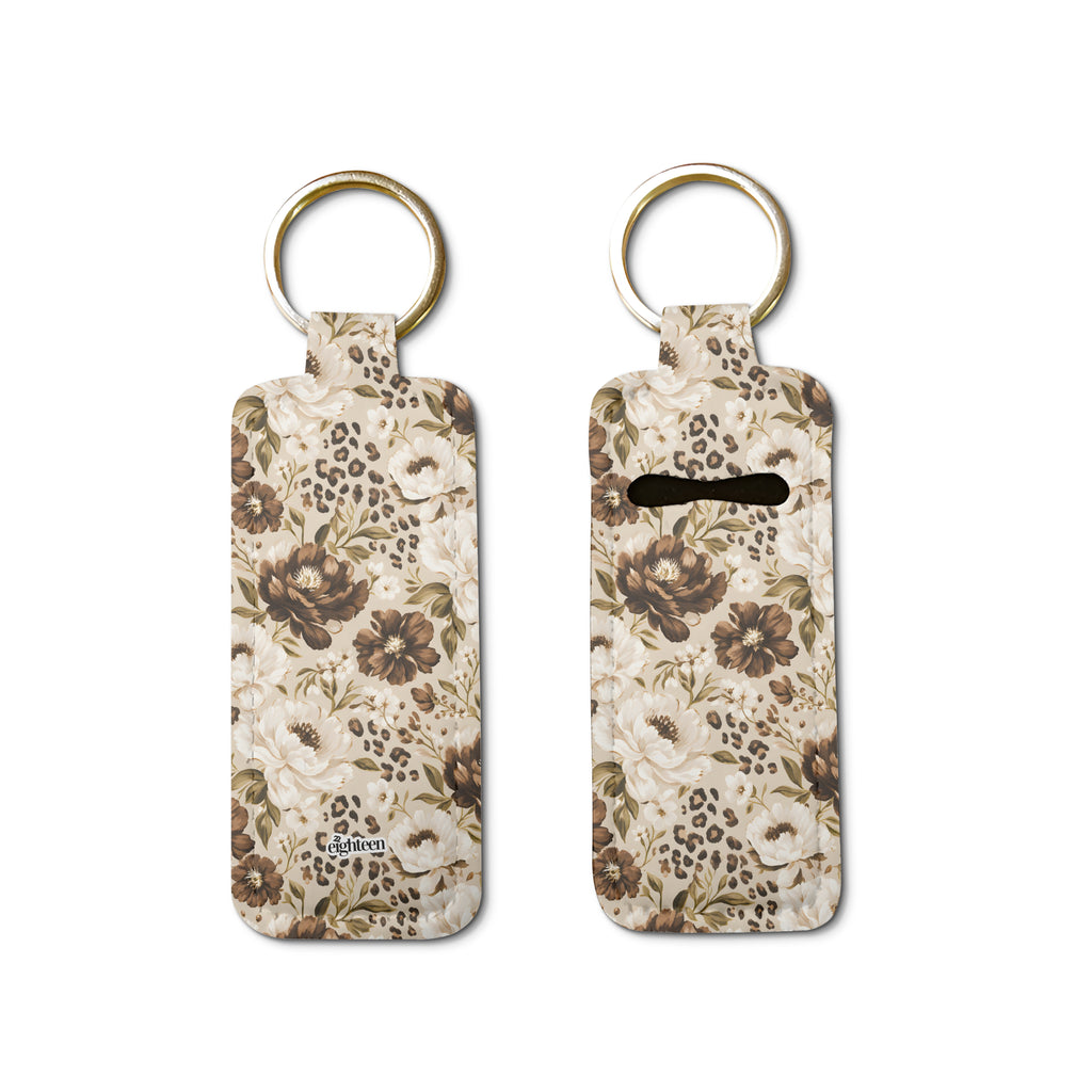 Cocoa Bloom Lip Balm Pouch Keychain