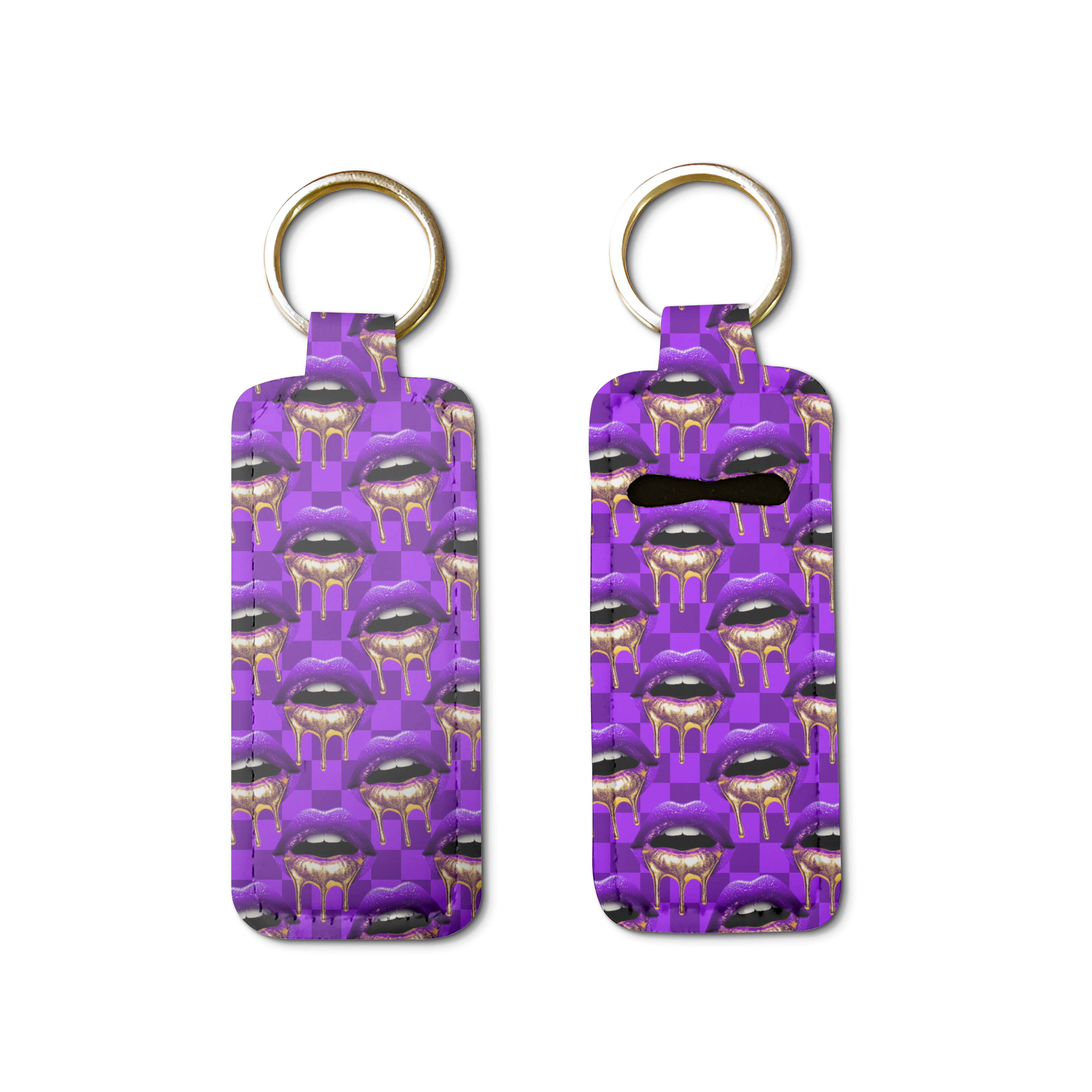 Ms Pouty Lip Balm Pouch Keychain