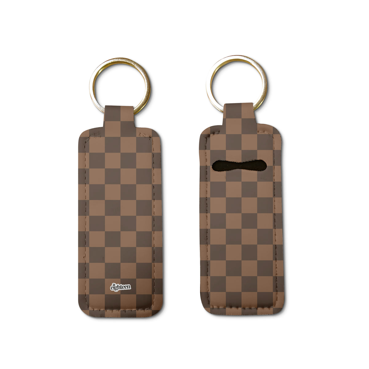 Chocolatte Check, Please! Lip Balm Pouch Keychain