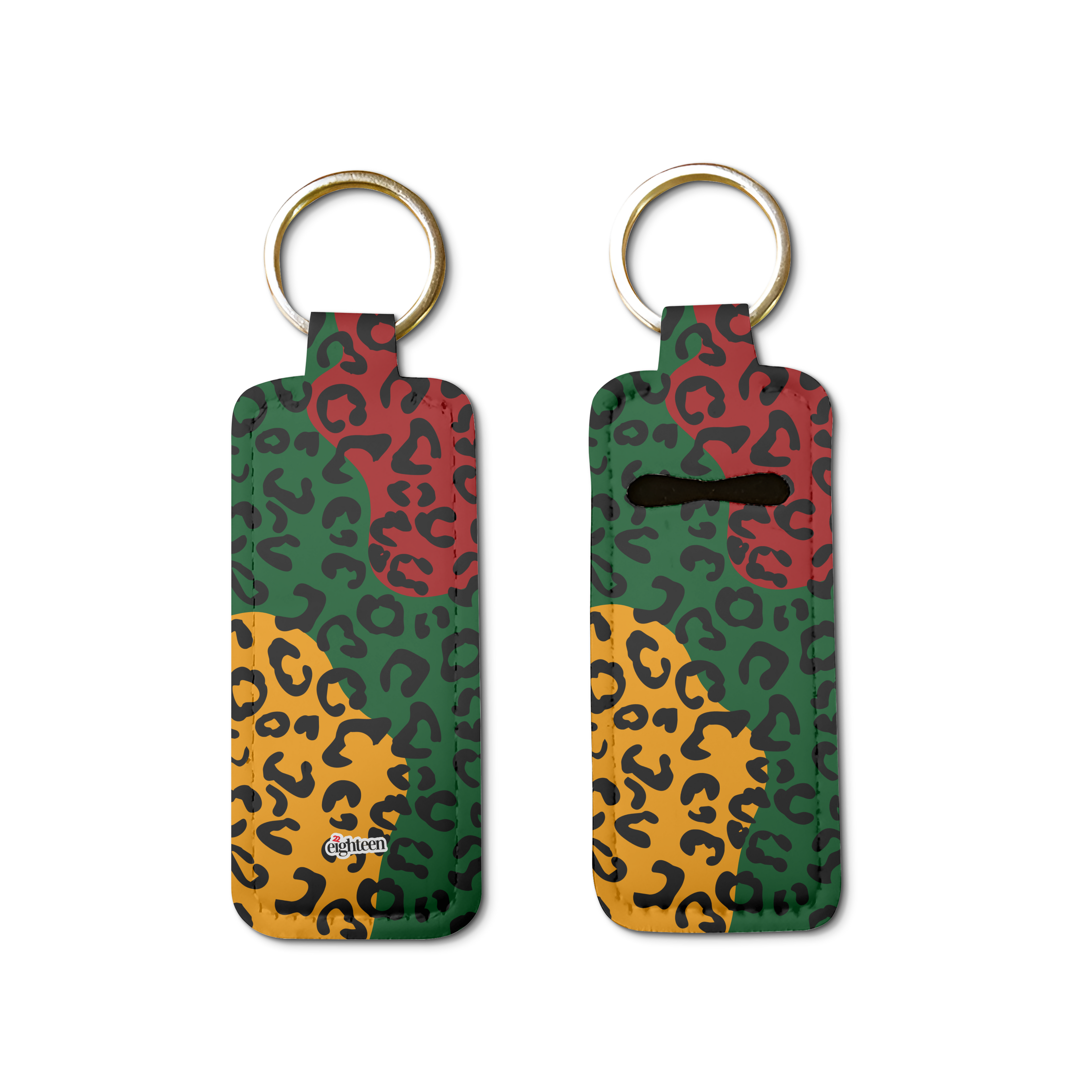 Leopard Reign Lip Balm Pouch Keychain