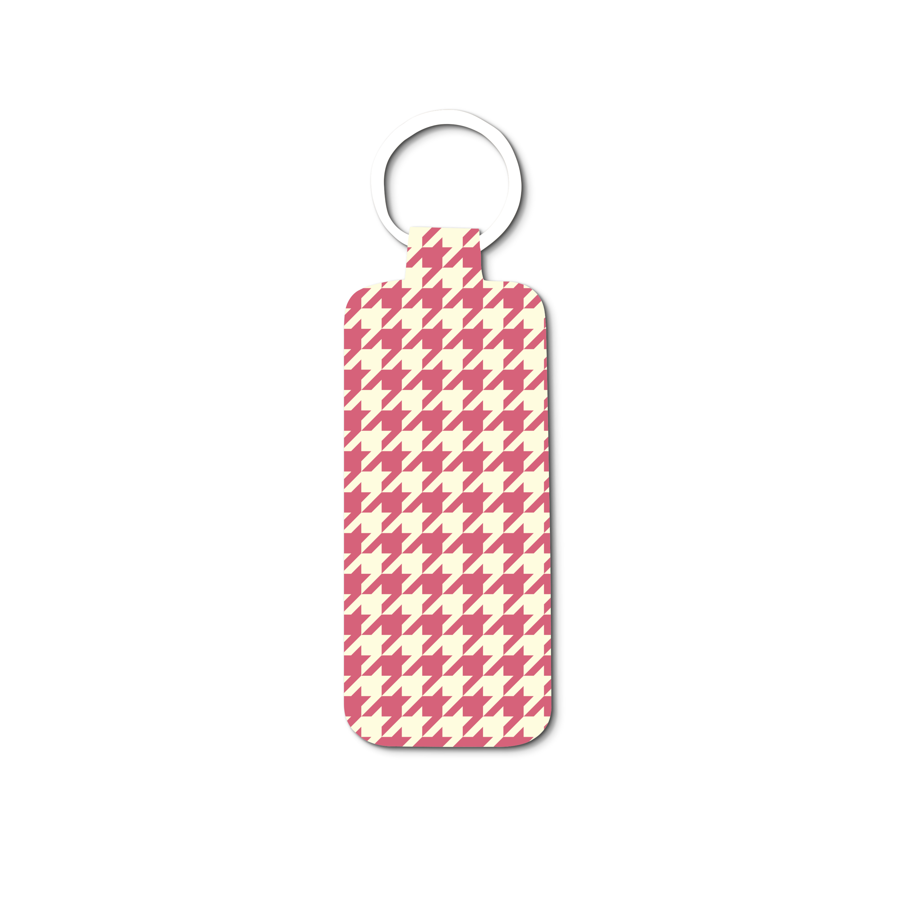 Houndstooth Lip Balm Pouch Keychain