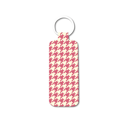 Black Sorority Houndstooth Lip Balm Pouch Keychain