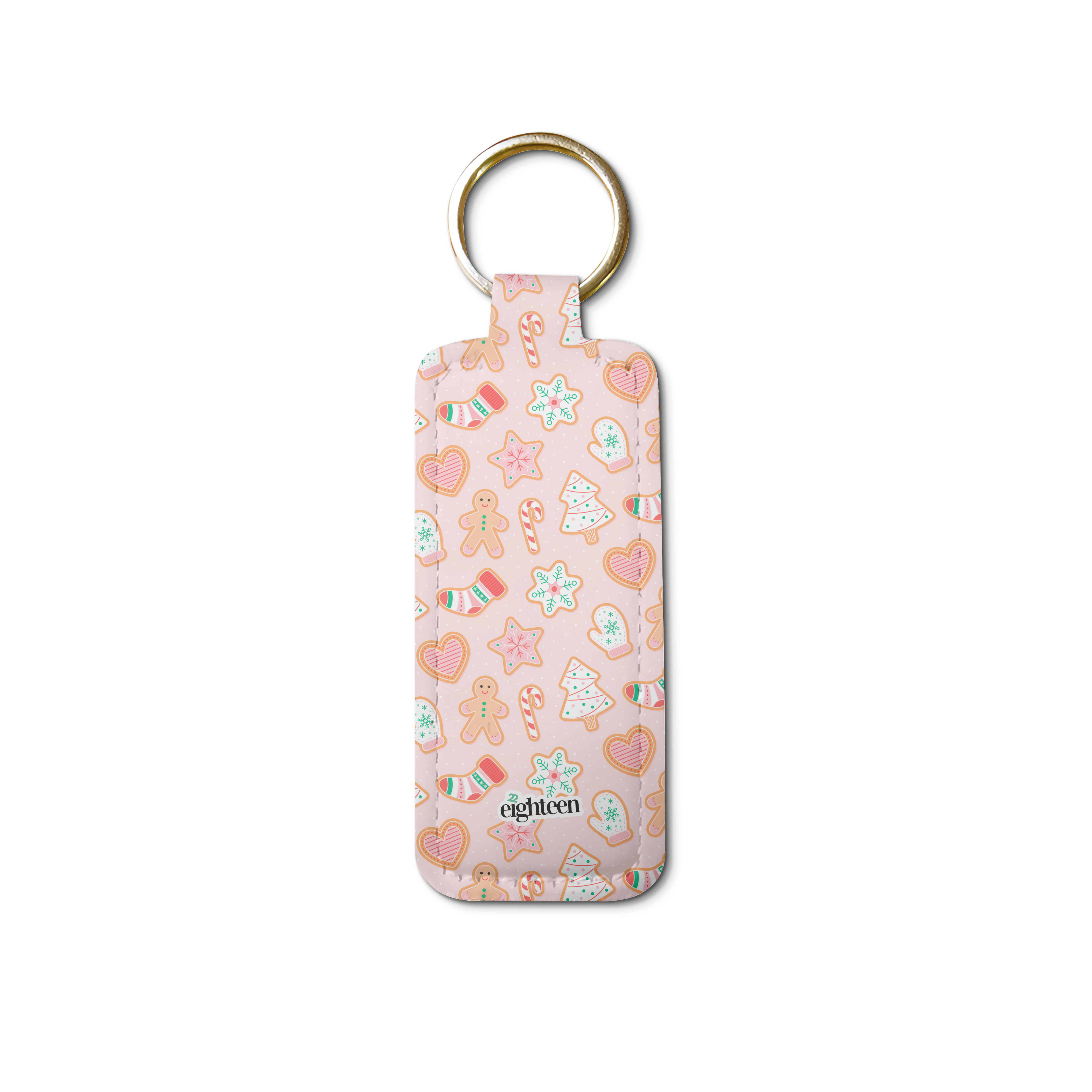 Gingerbread Bae Lip Balm Pouch Keychain