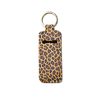 Lux Leopard Lip Balm Pouch Keychain