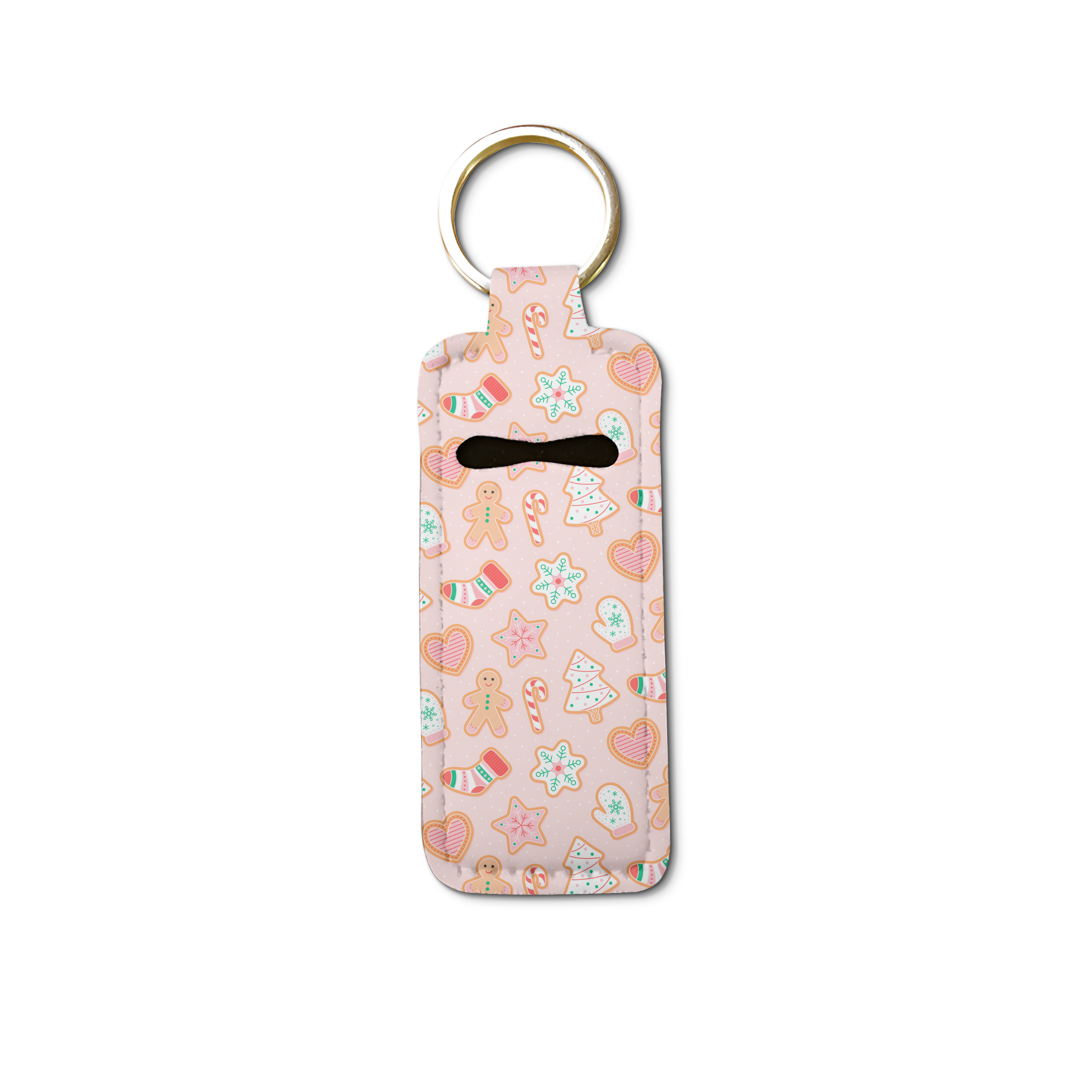 Gingerbread Bae Lip Balm Pouch Keychain