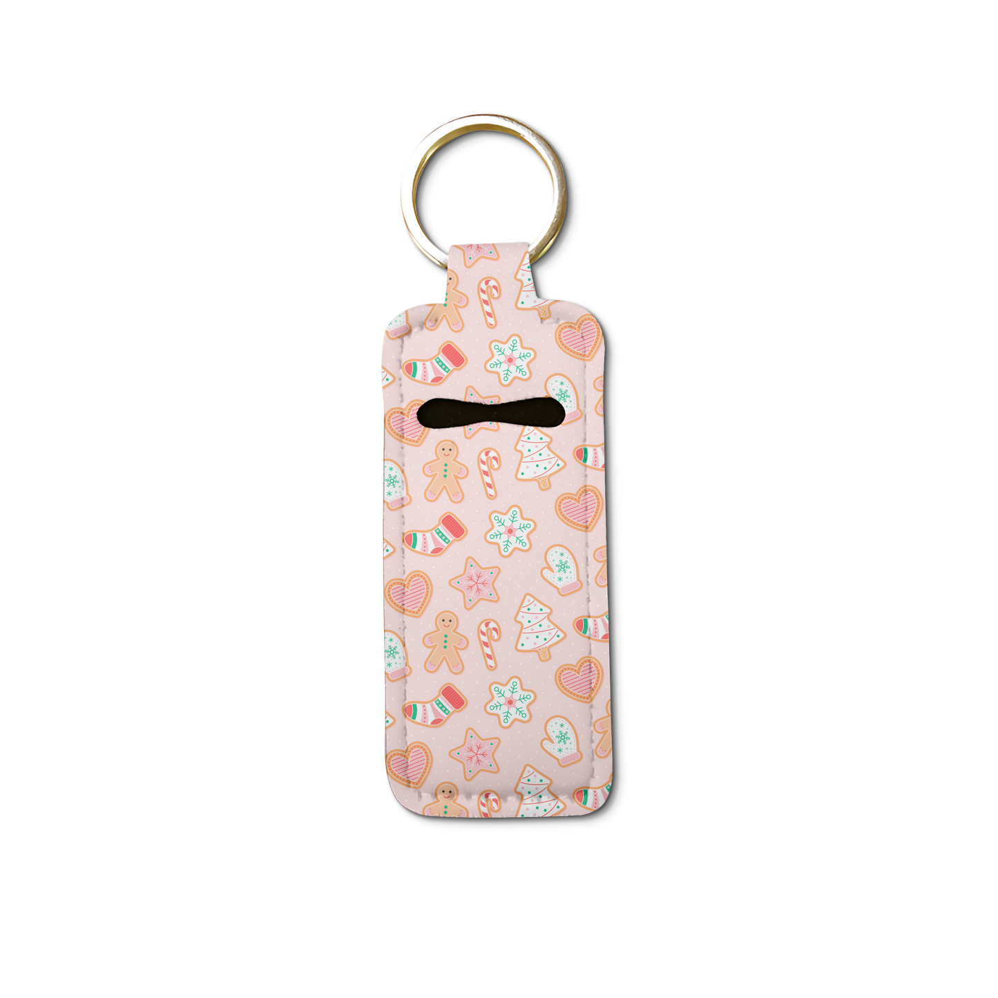 Gingerbread Bae Lip Balm Pouch Keychain