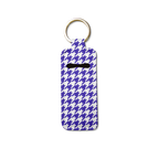 Houndstooth Lip Balm Pouch Keychain