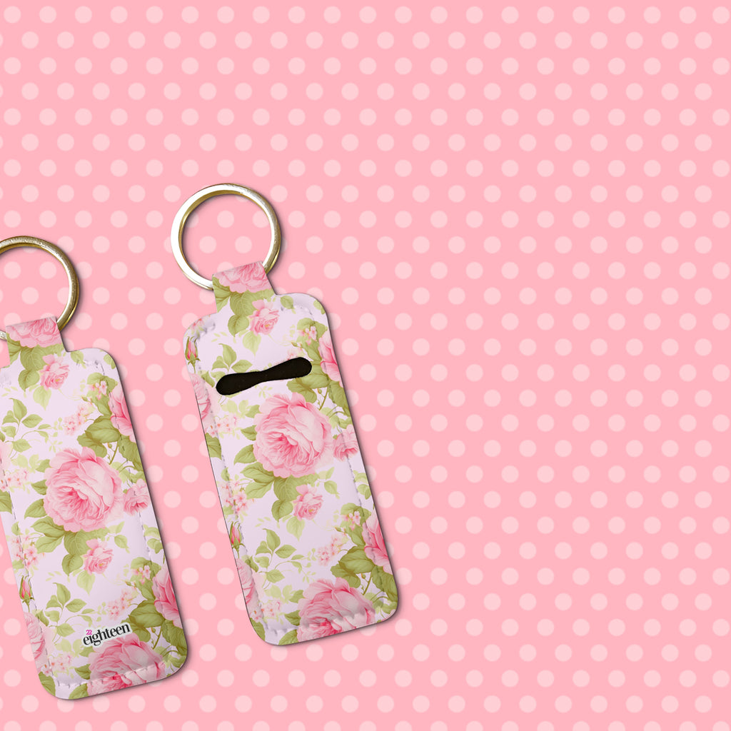 Forever Floral Lip Balm Pouch Keychain