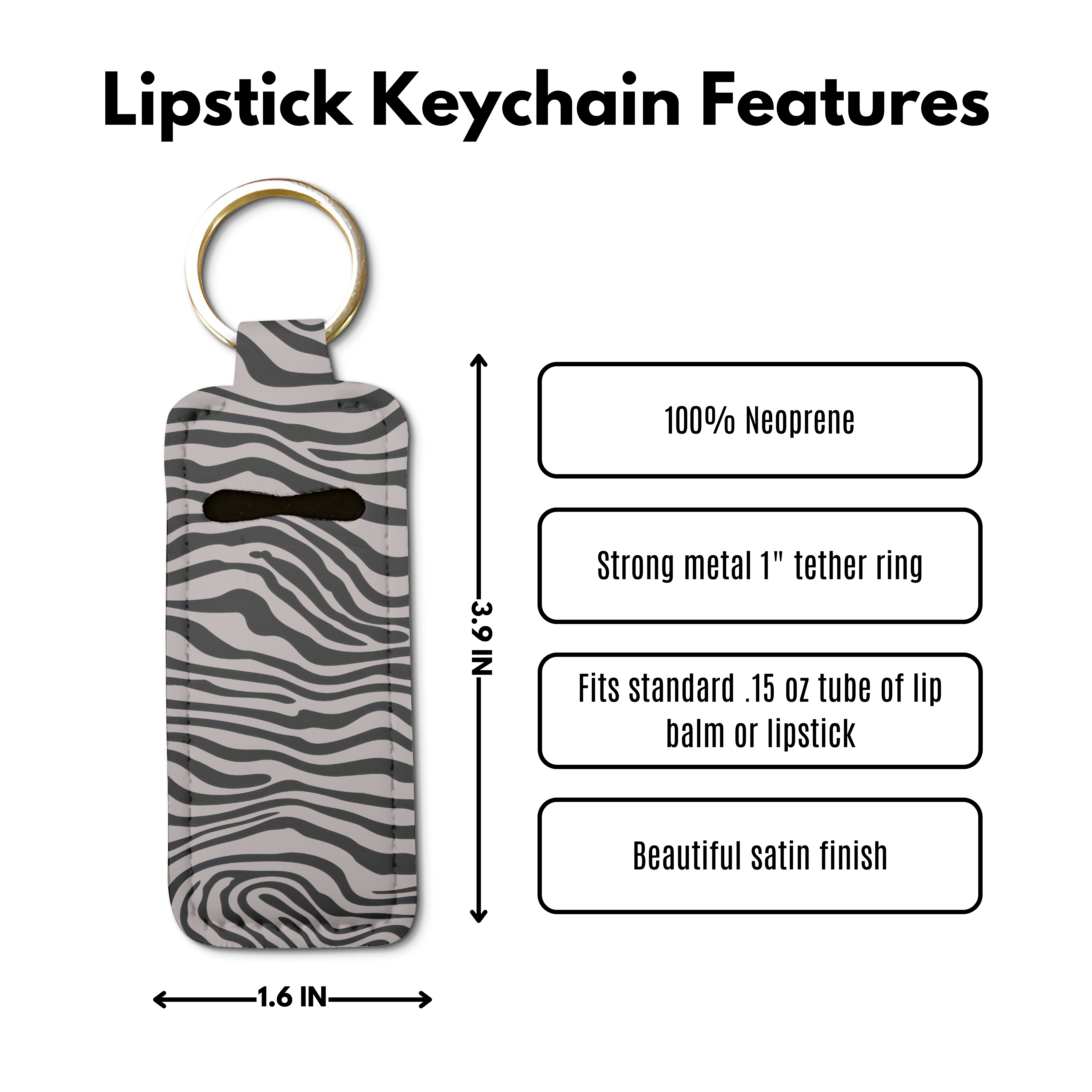 Saharan Stripe Lip Balm Pouch Keychain
