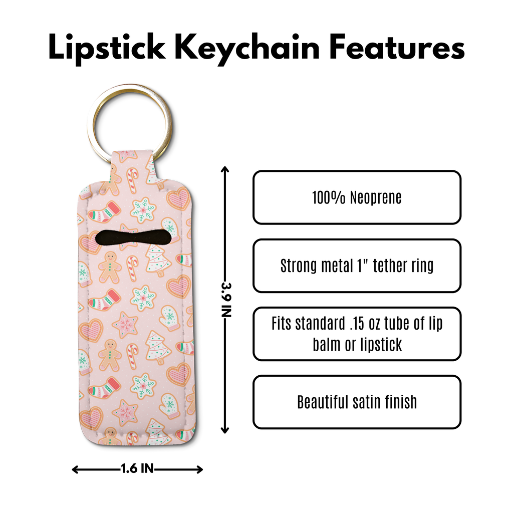 Gingerbread Bae Lip Balm Pouch Keychain