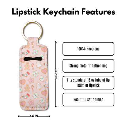 Gingerbread Bae Lip Balm Pouch Keychain